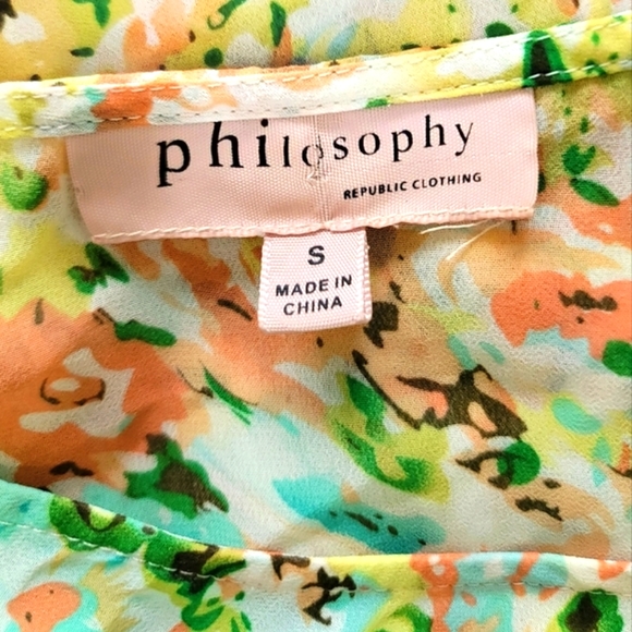 Philosophy Women's Pull-Over Sheer Floral Blouse Size S - Picture 11 of 13